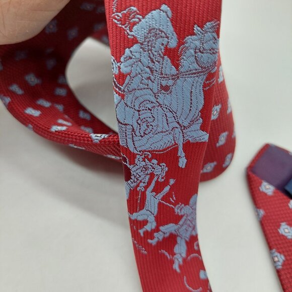 Three Musketeers Pattern Red Necktie Ted Blue - Picture 9 of 10